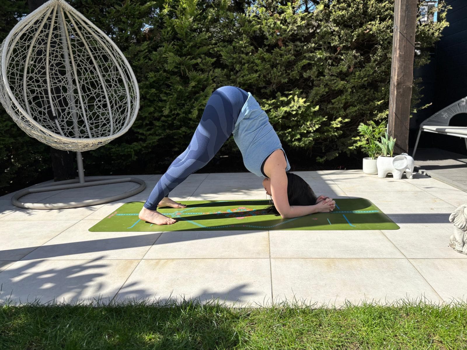 Downward facing dog yoga pose