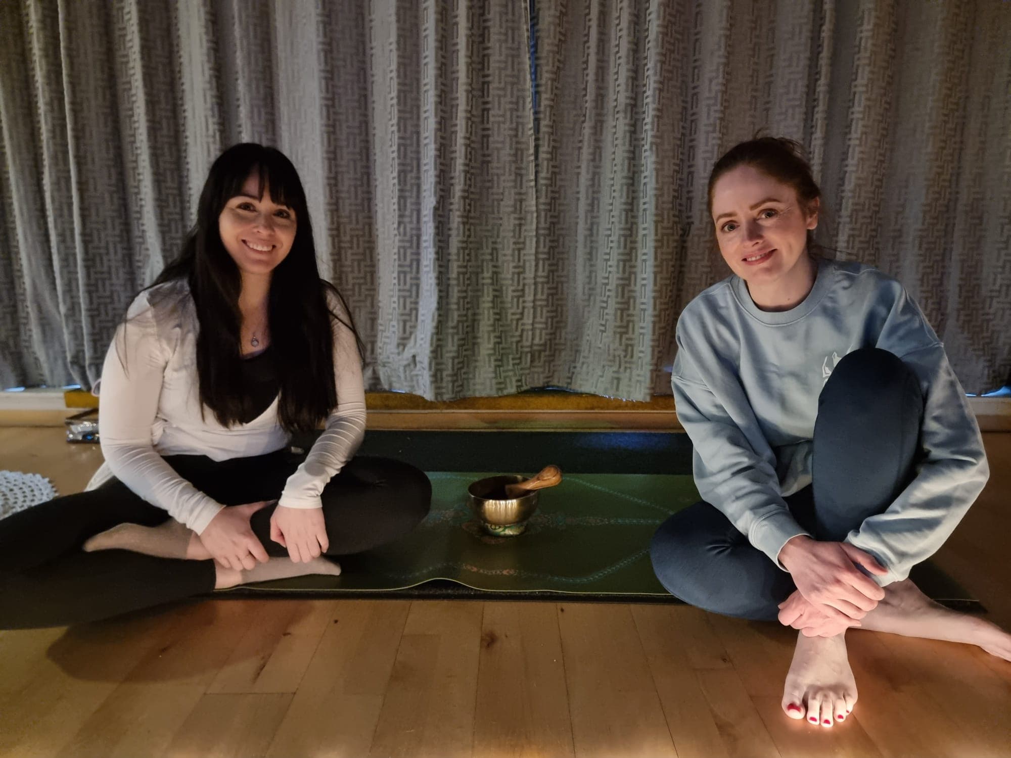 Me with cohost of yoga & reiki event